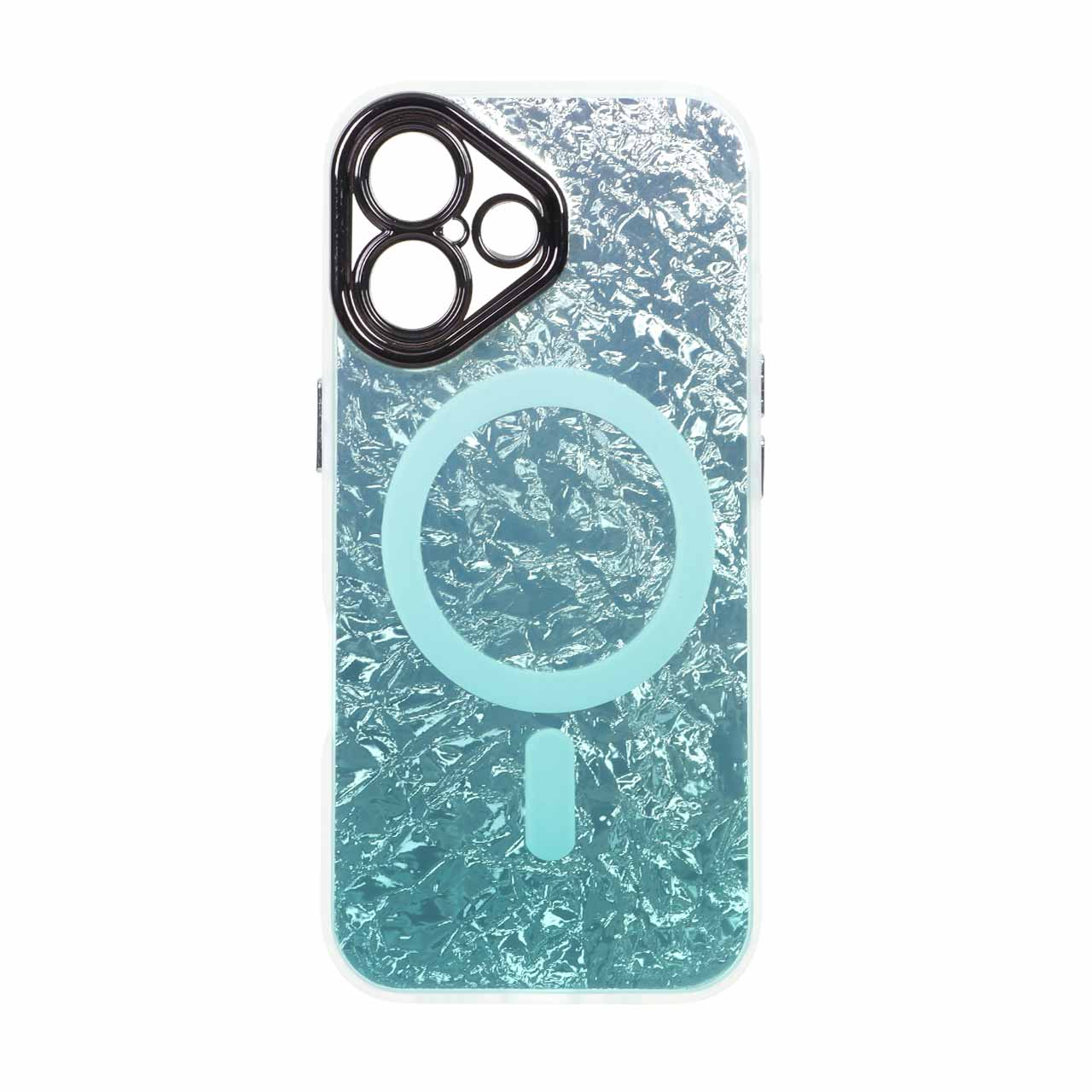 قاب ice طرح مگ سیف دور مات لنز شفاف Apple iPhone 16 - سبز